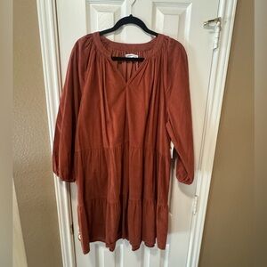 Sonoma Burt Orange Corduroy Dress